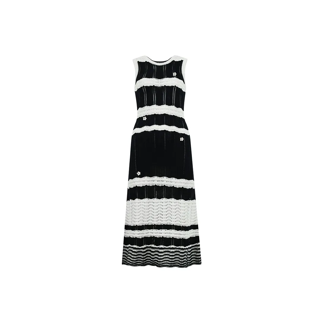 Valeria Obbaco Sleeveless Dresses Women's Black/White