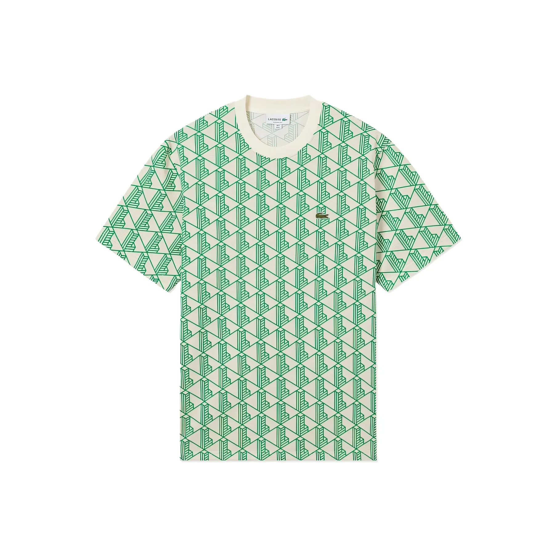 Рубашка LACOSTE Collaboration SS25 T Мужская Белая Зеленая