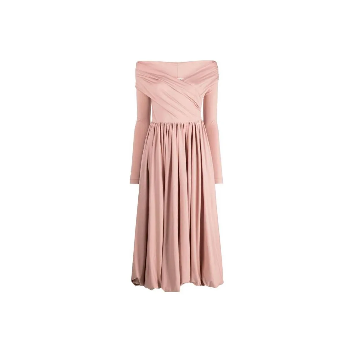 PHILOSOPHY DI LORENZO SERAFINI Off the shoulder Cotton Midi Dress