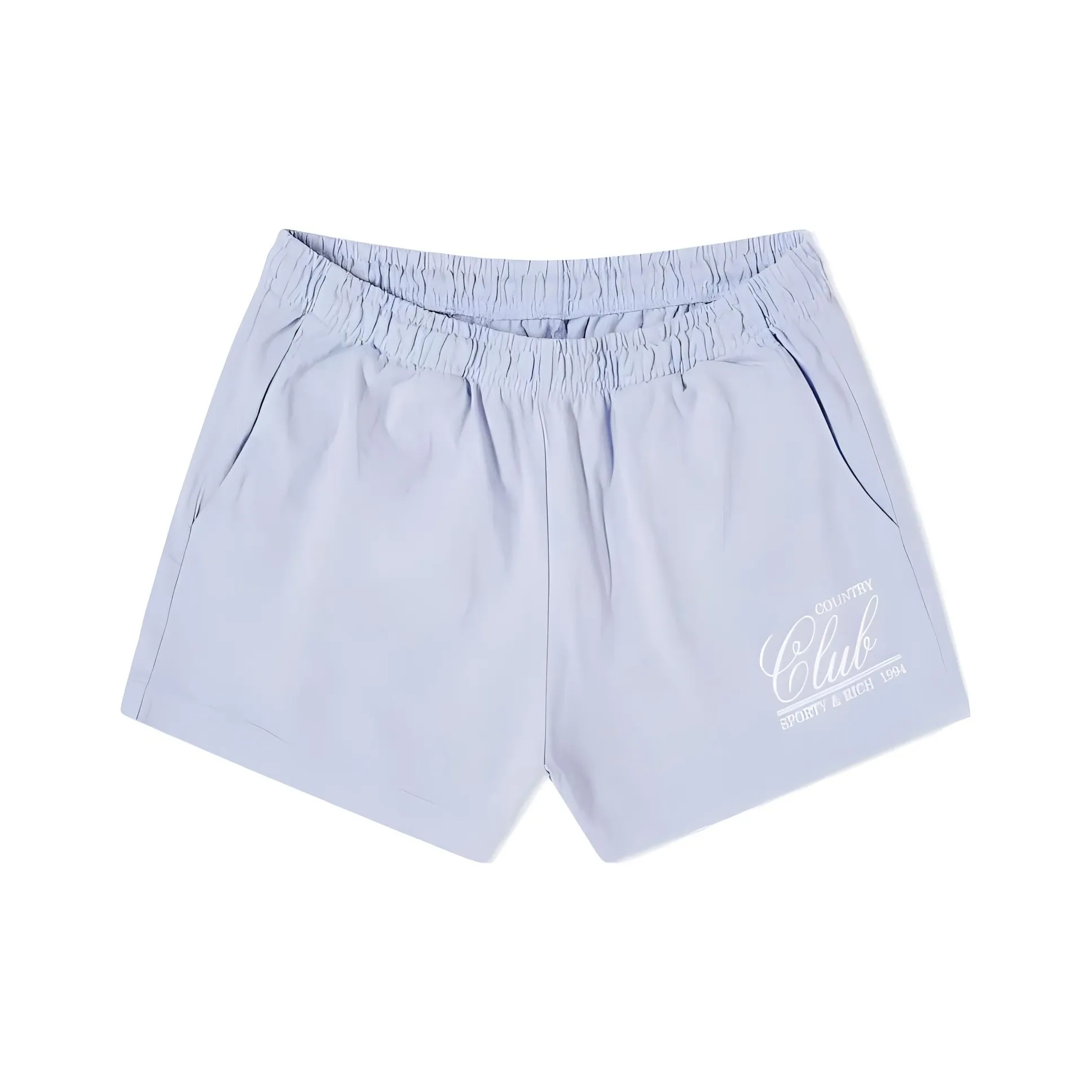 SPORTY & RICH Logo print Cotton Shorts