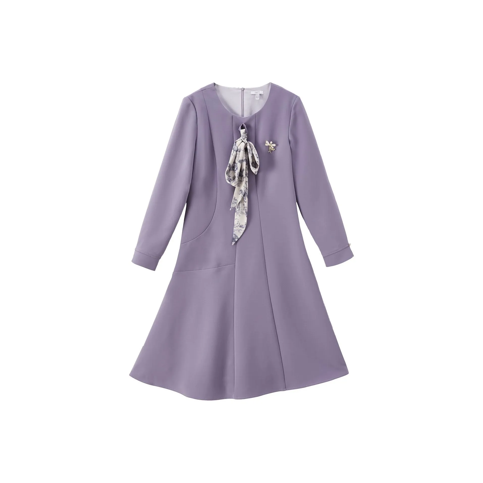 FINITY Фиолетовый Женские Длинные Платья с Рукавами