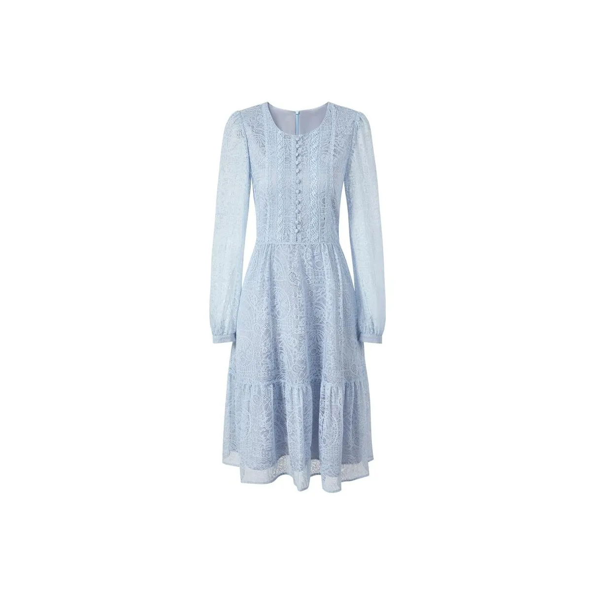 JZ. ANNAKRO Long Sleeved Dresses Women's Light Blue