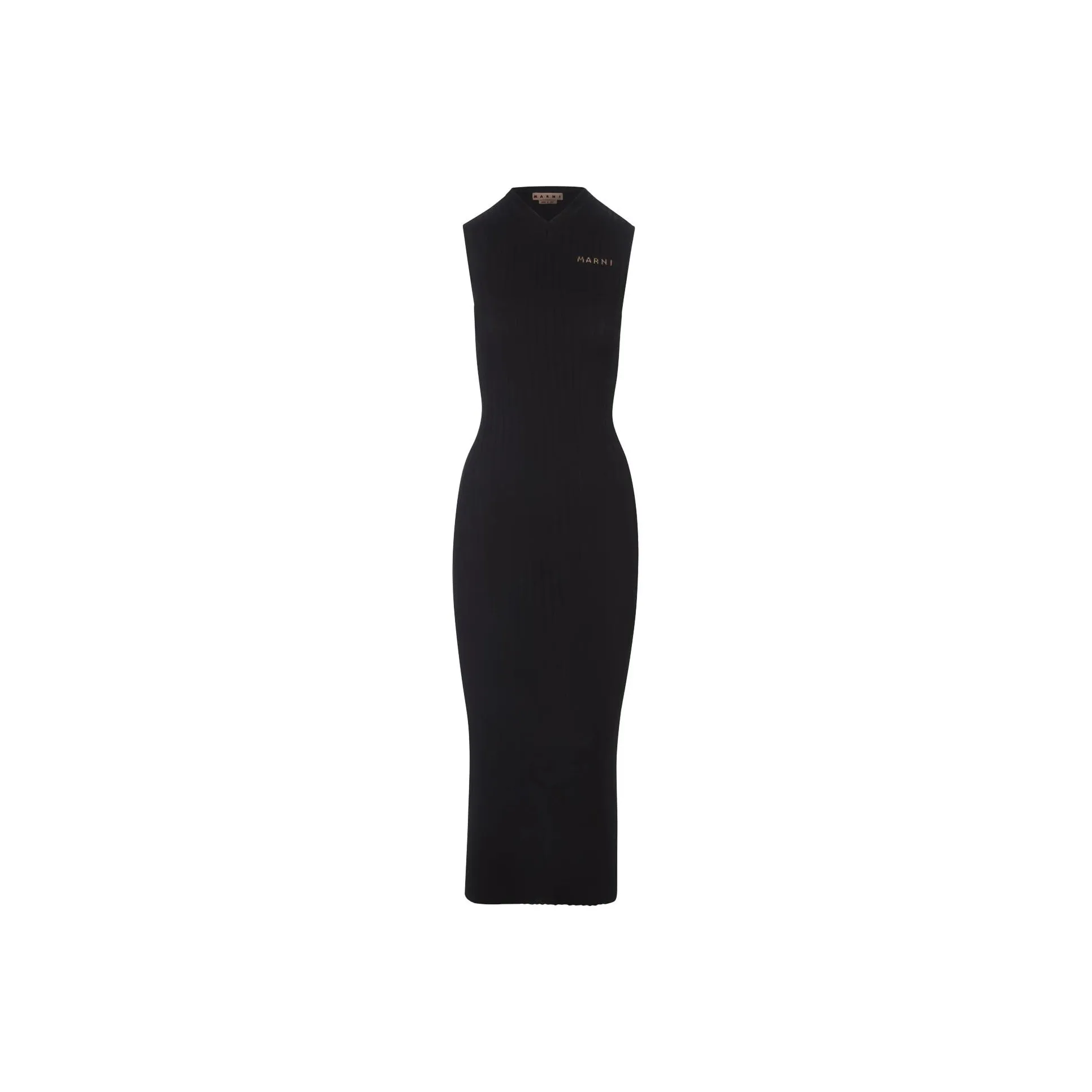 MARNI Long Ribbed Dress 'Black'
