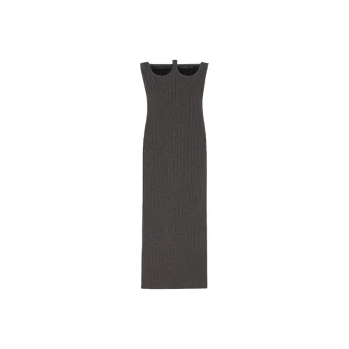 SportMax Средне-серый Женские Вязаные Длинные Юбки