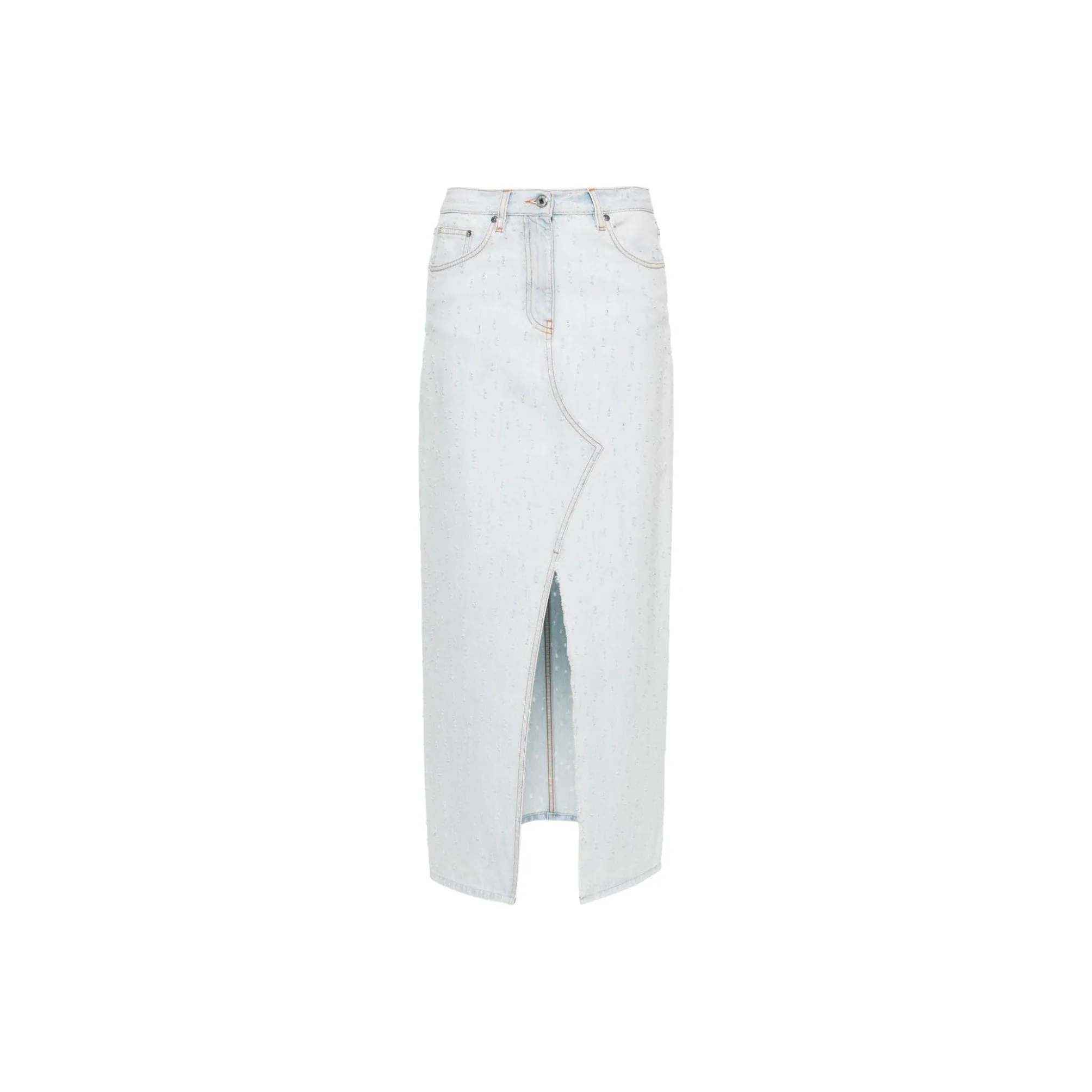 MSGM Distressed Maxi Skirt