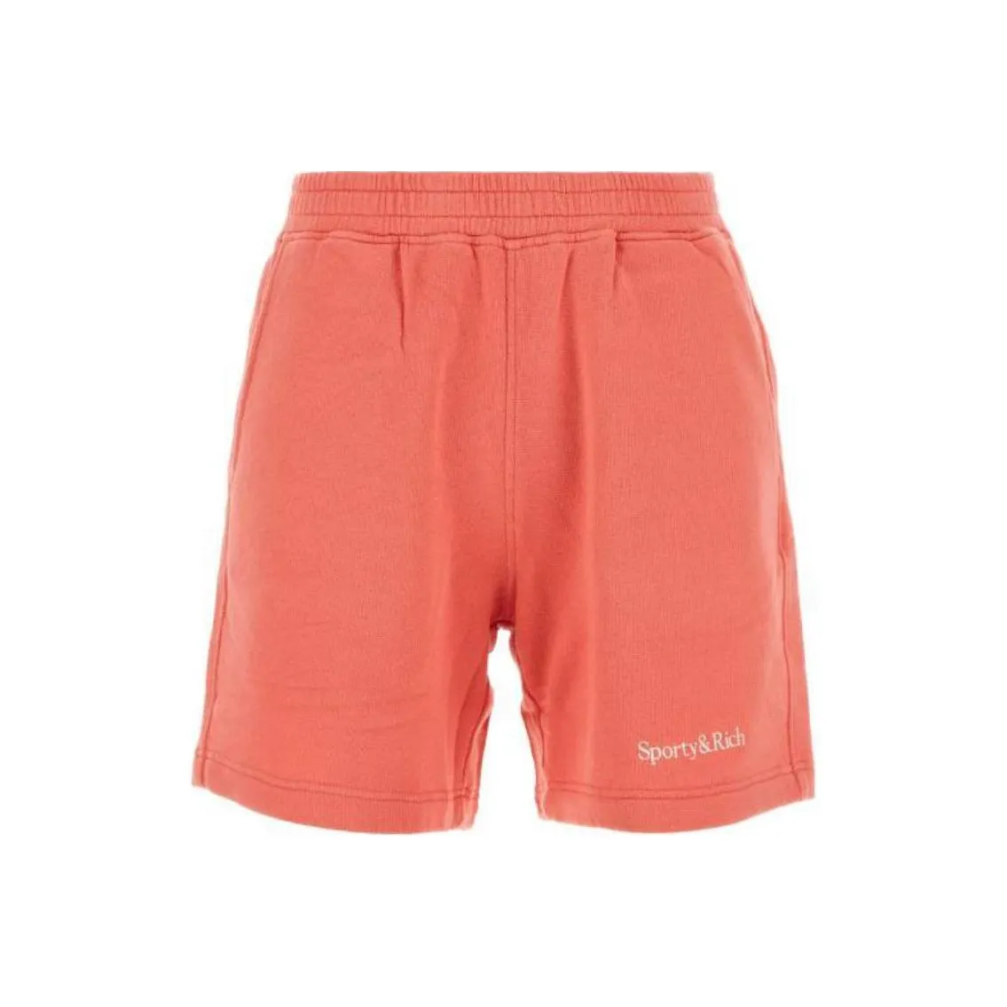 SPORTY & RICH Logo Embroidered Elasticated Waistband Shorts