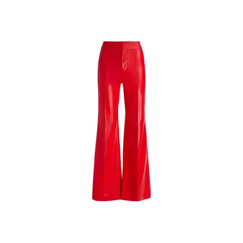 ALICE+OLIVIA Red Женские Кожаные Брюки