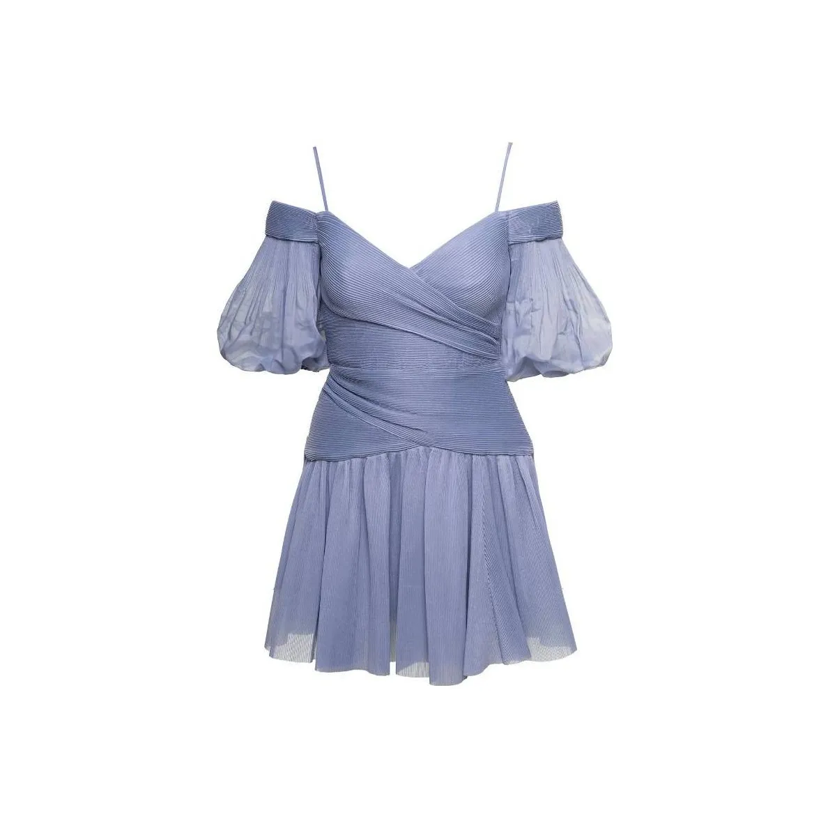Zimmermann Pleated Wrap Mini Dress