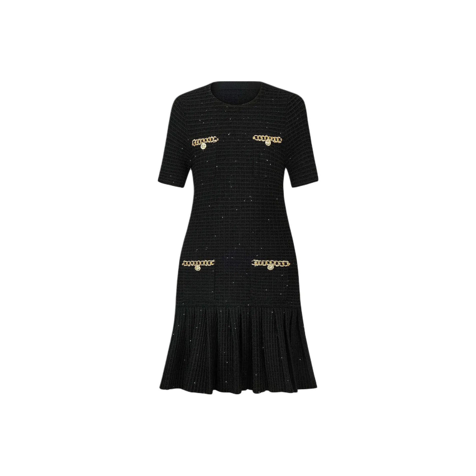 KARL LAGERFELD SS25 Короткий рукав Платье Женское Черное