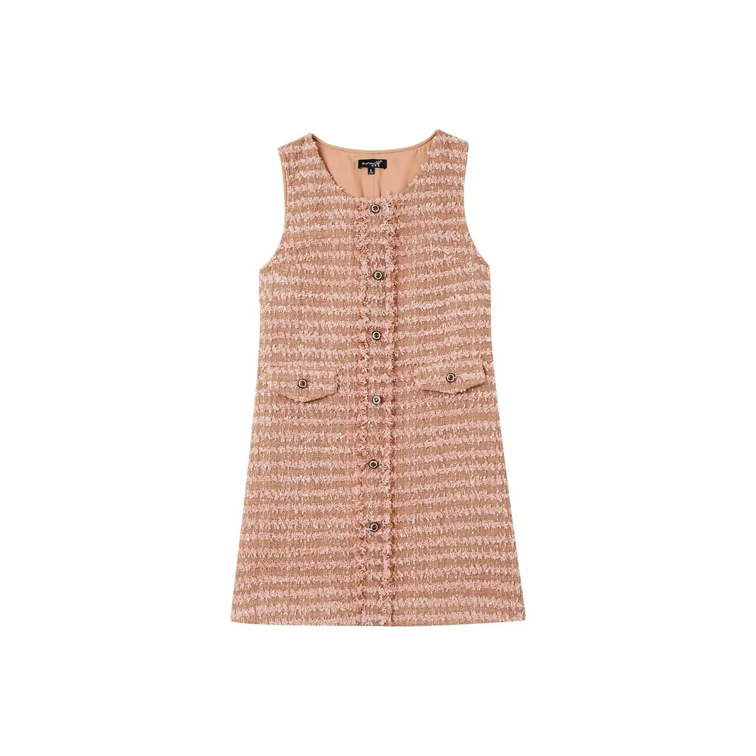 OUNIXUE Без рукавов Платье Женское Оранжевое Красное