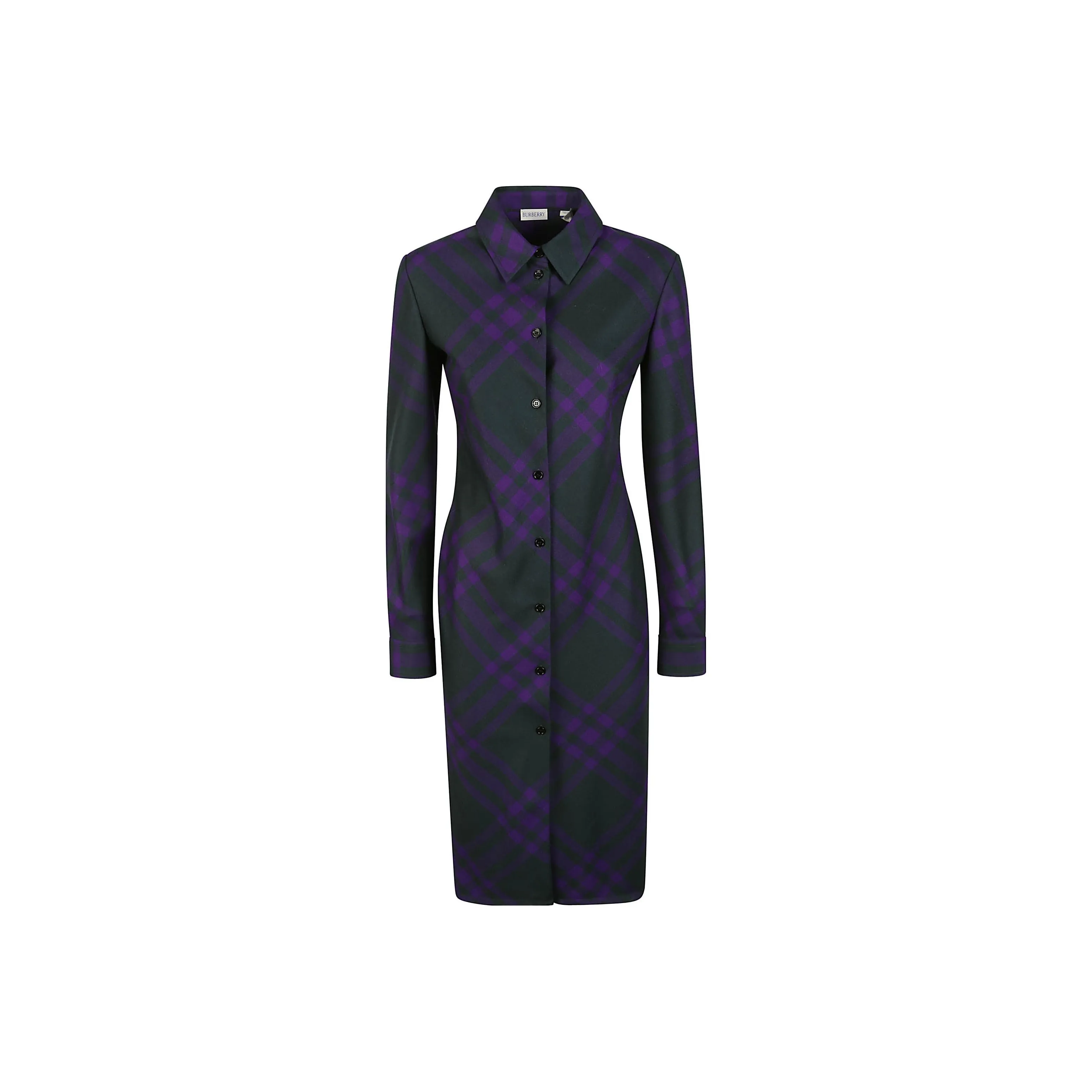 Burberry Long Sleeved Checked Shirt Dress