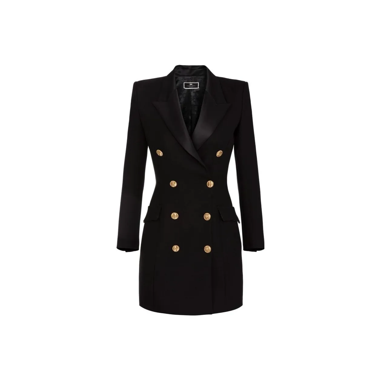 Elisabetta Franchi Ruffles Crepe Mini Dress