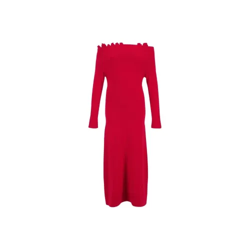 Altuzarra Red Женские Длинные Платья с Рукавами