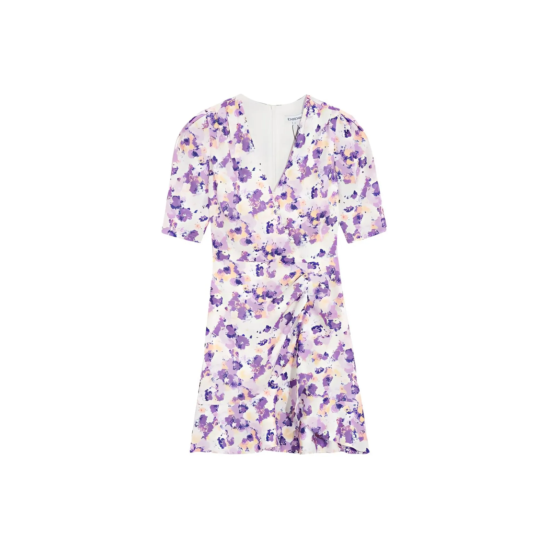 Bebe Short Sleeved Dresses Women's White Purple