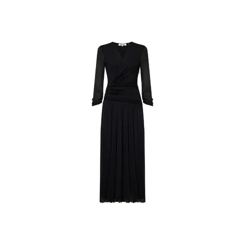Diane von Furstenberg Black Женские Длинные Рукава Платья