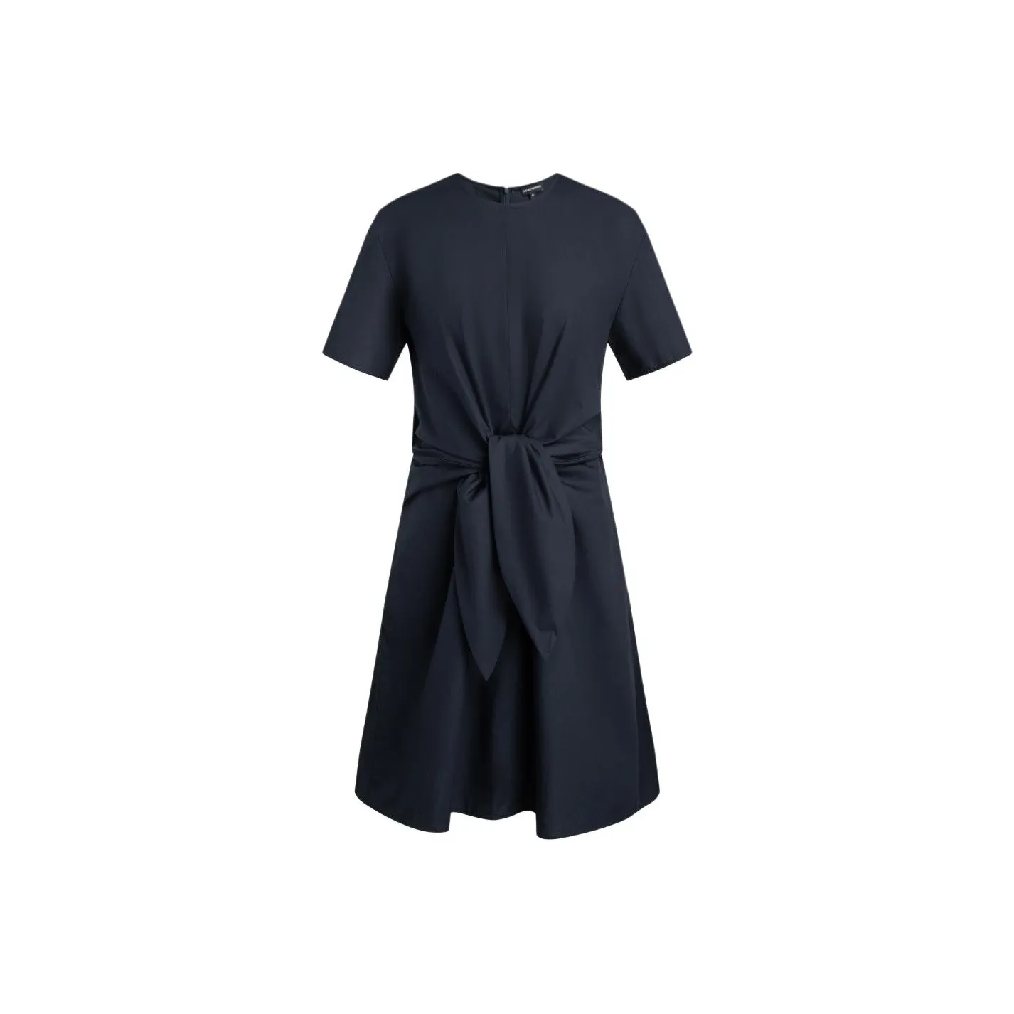 EMPORIO ARMANI SS24 Короткое платье с короткими рукавами женское темно-синее