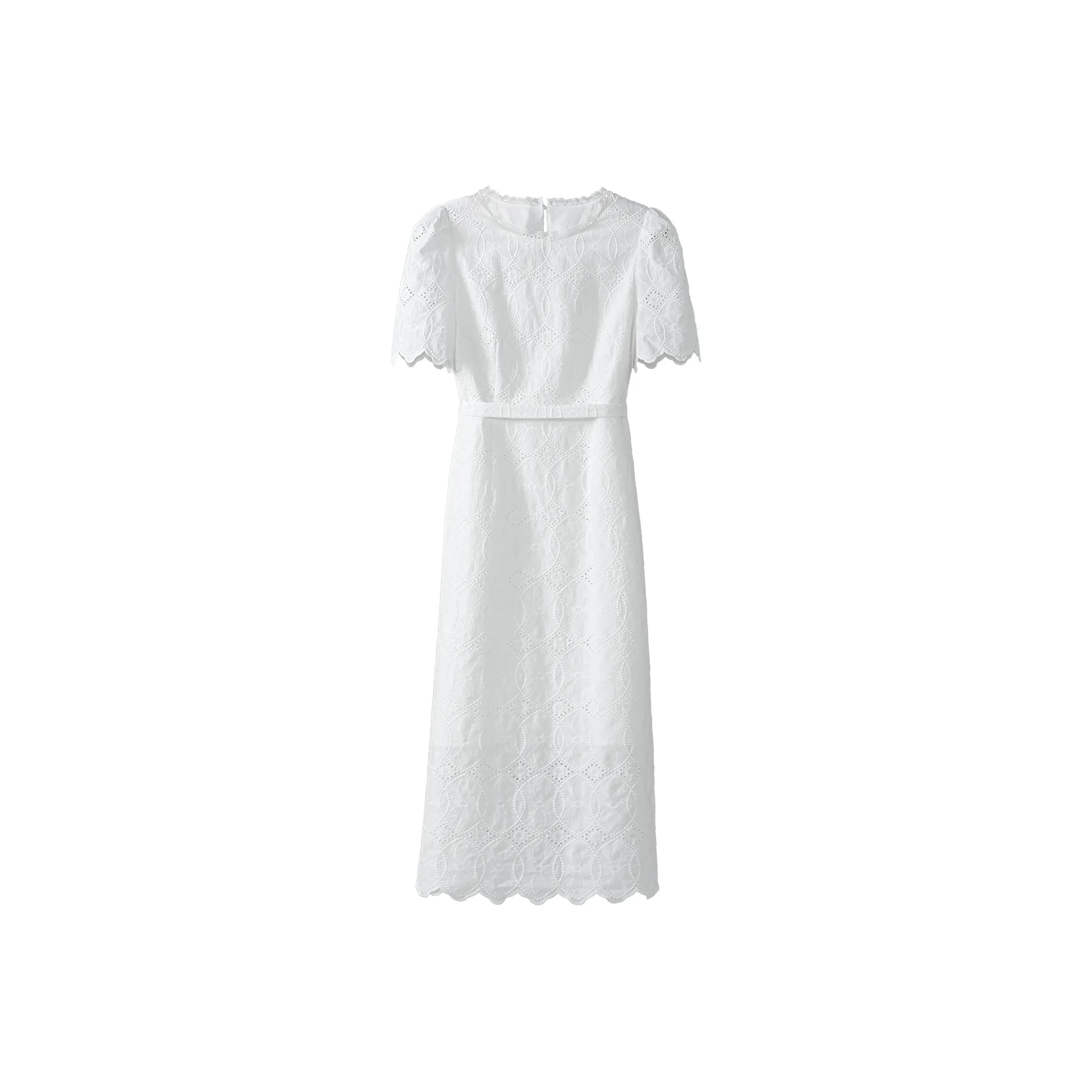 Fstudio Короткий рукав Платье Женское Белое