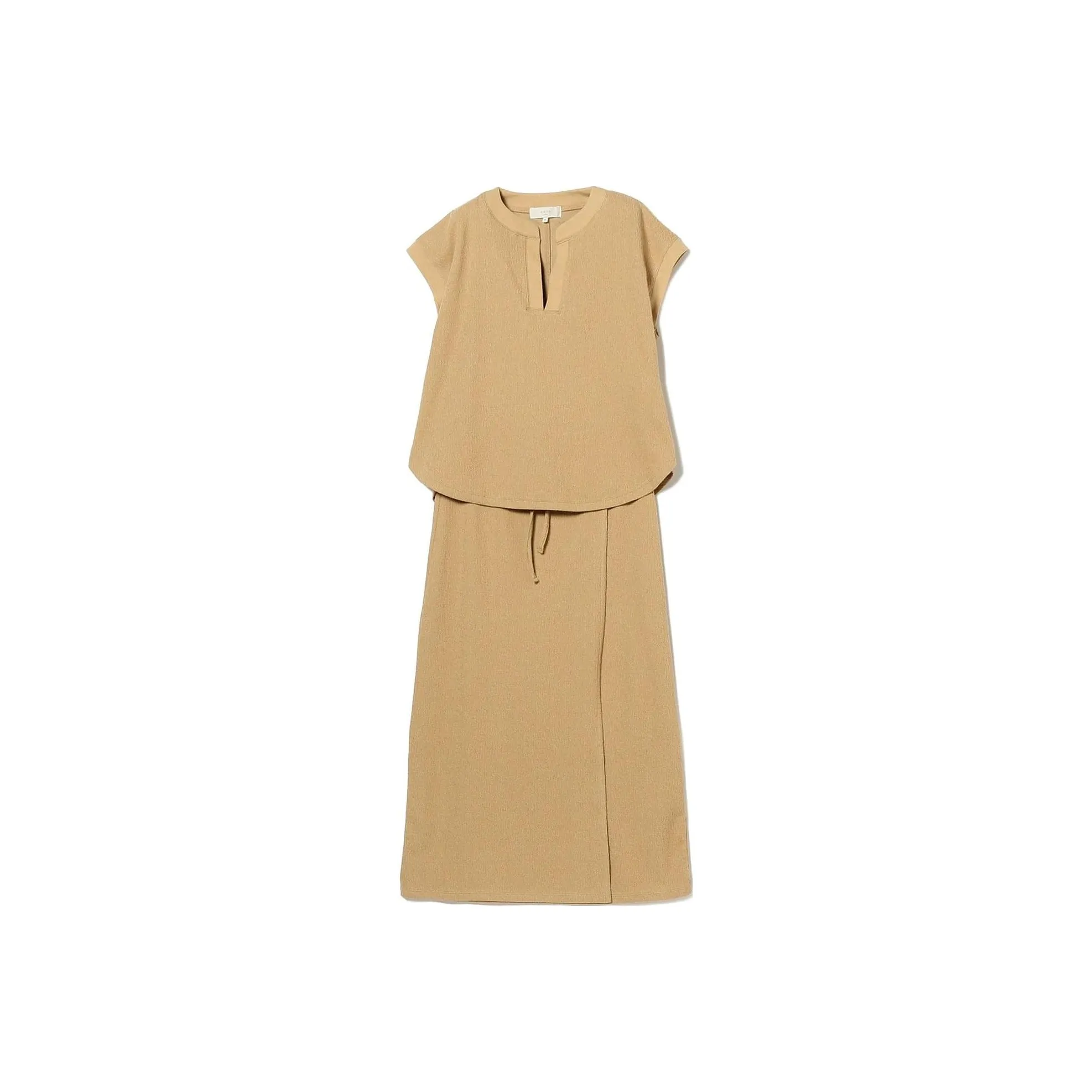 Beams Short Sleeved Dresses Women's Mustard