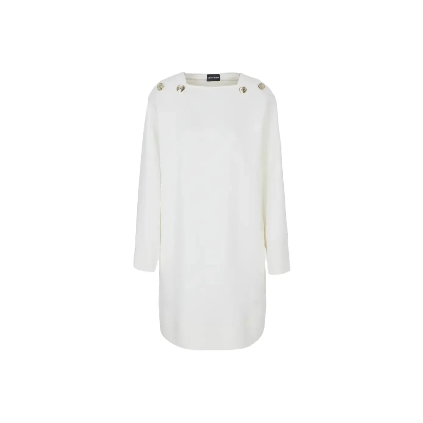 EMPORIO ARMANI Белое Женское Длинное Платье с Рукавами