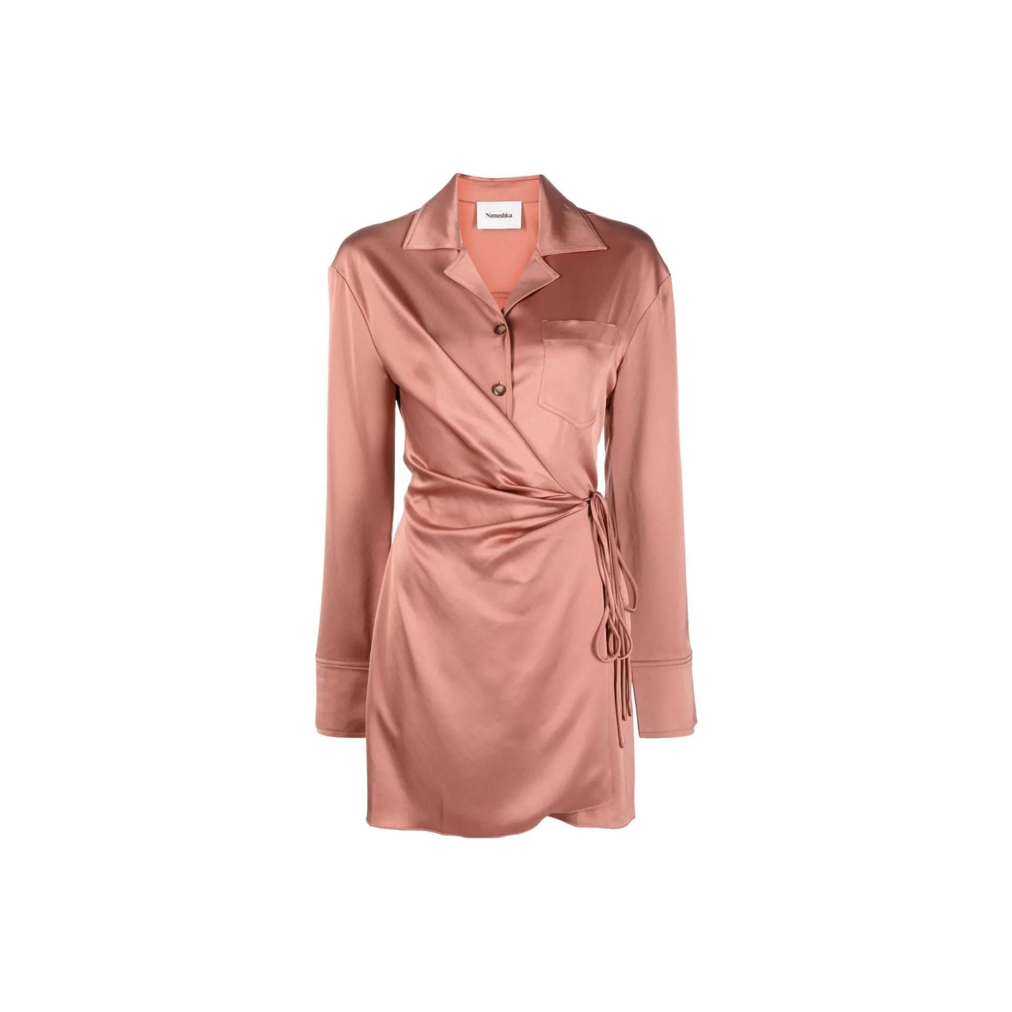 NANUSHKA Xaviera Slip Satin Mini Dress