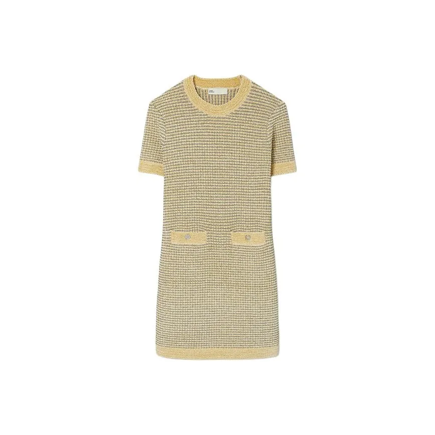 TORY BURCH Metallic Thread Velvet Midi Dress