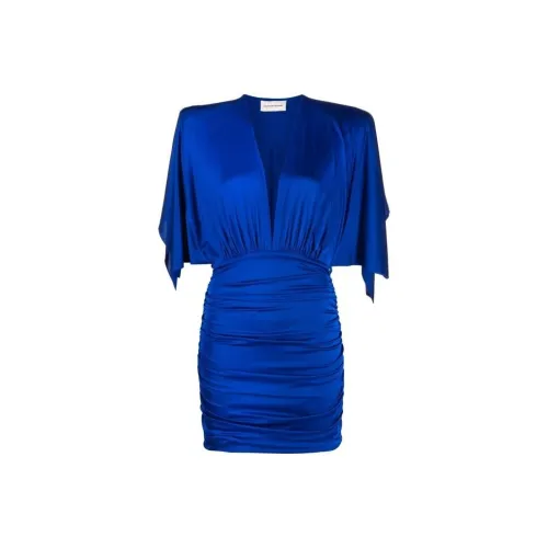 Alexandre Vauthier Blue Женские Короткие Платья с Рукавами