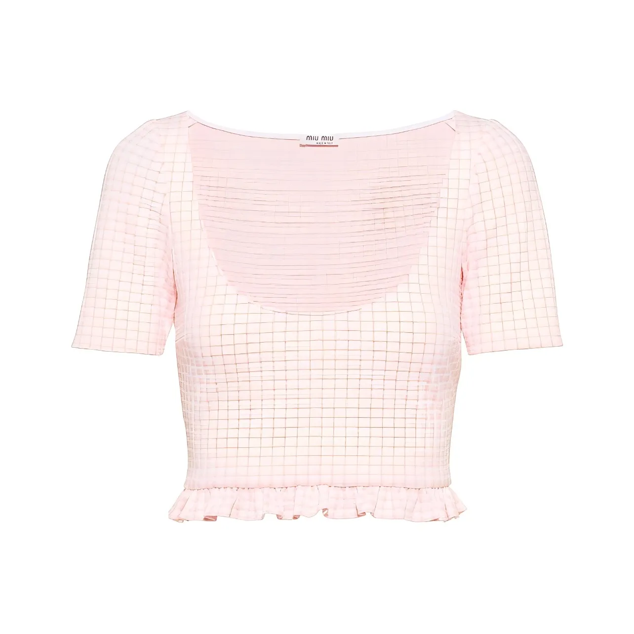 MIU MIU SS22 Crop Top Women's Pink