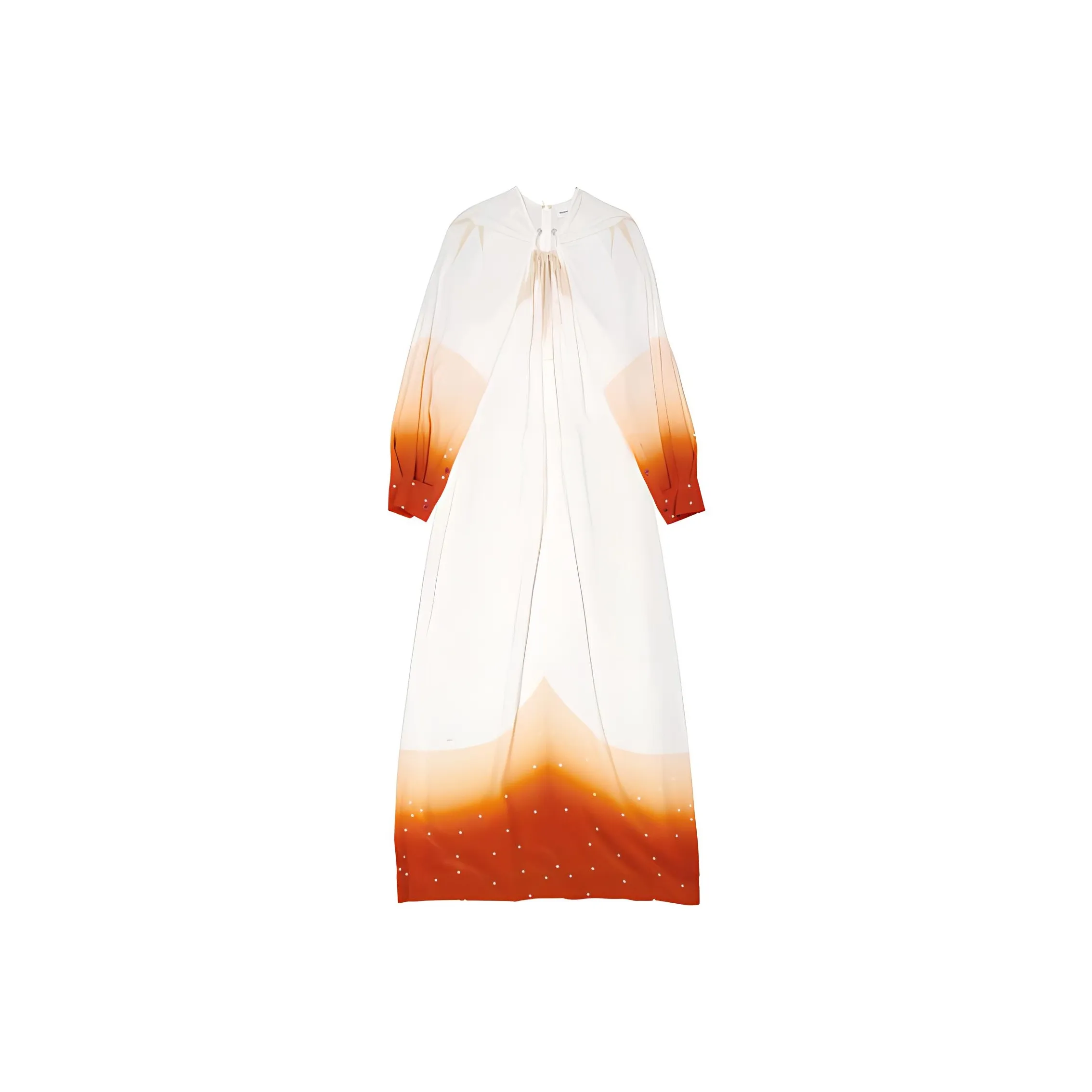 Burberry Длинное платье с длинными рукавами женское белое