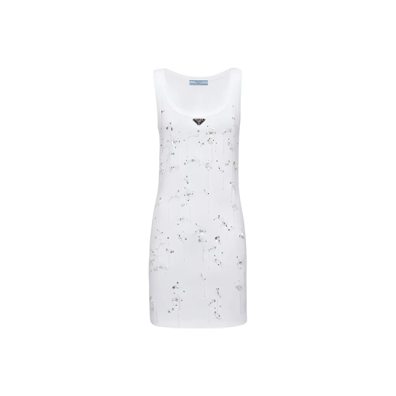 PRADA Embroidered Sleeveless Mini Dress