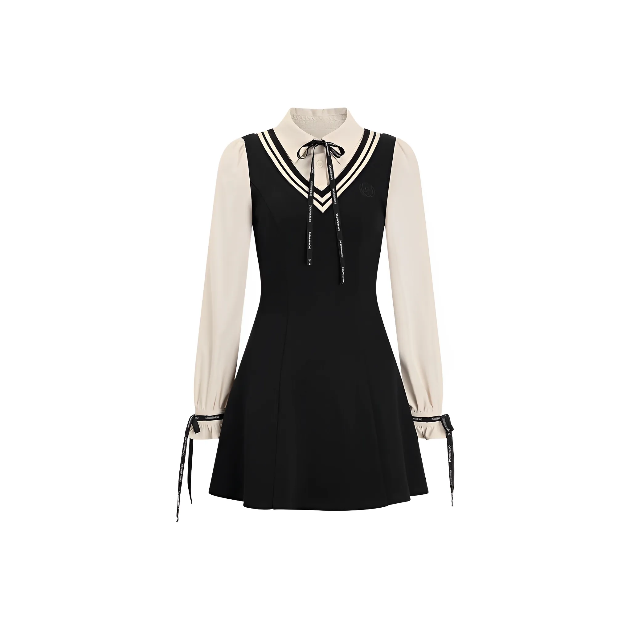 QYPRF Long Sleeved Dress Women's Black