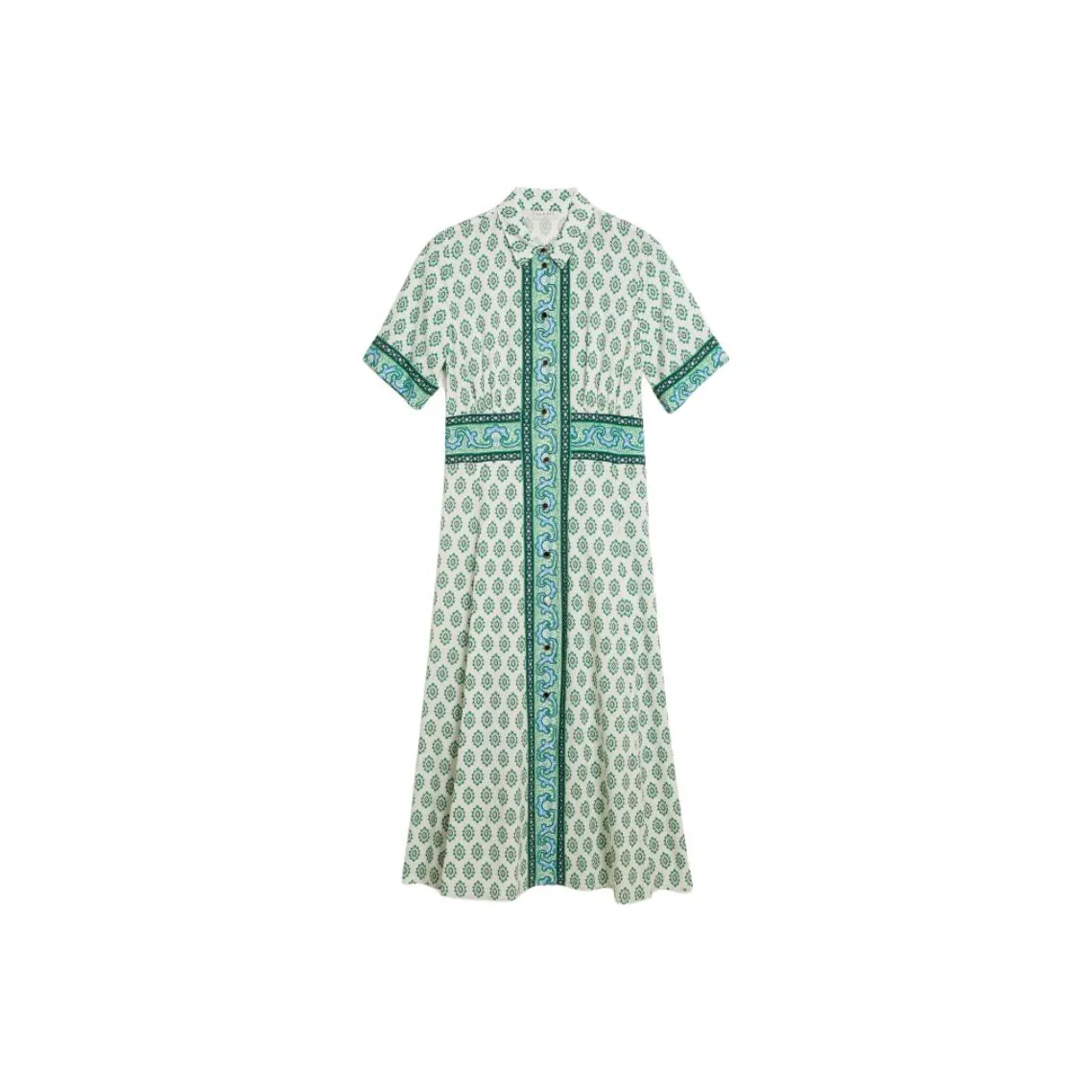 Sandro Short Sleeved Dress Women's Green