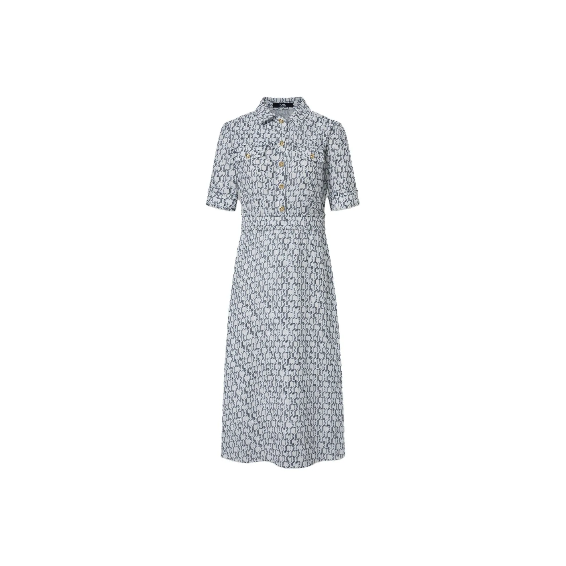 KARL LAGERFELD Короткий рукав Платье Женское Многоцветное