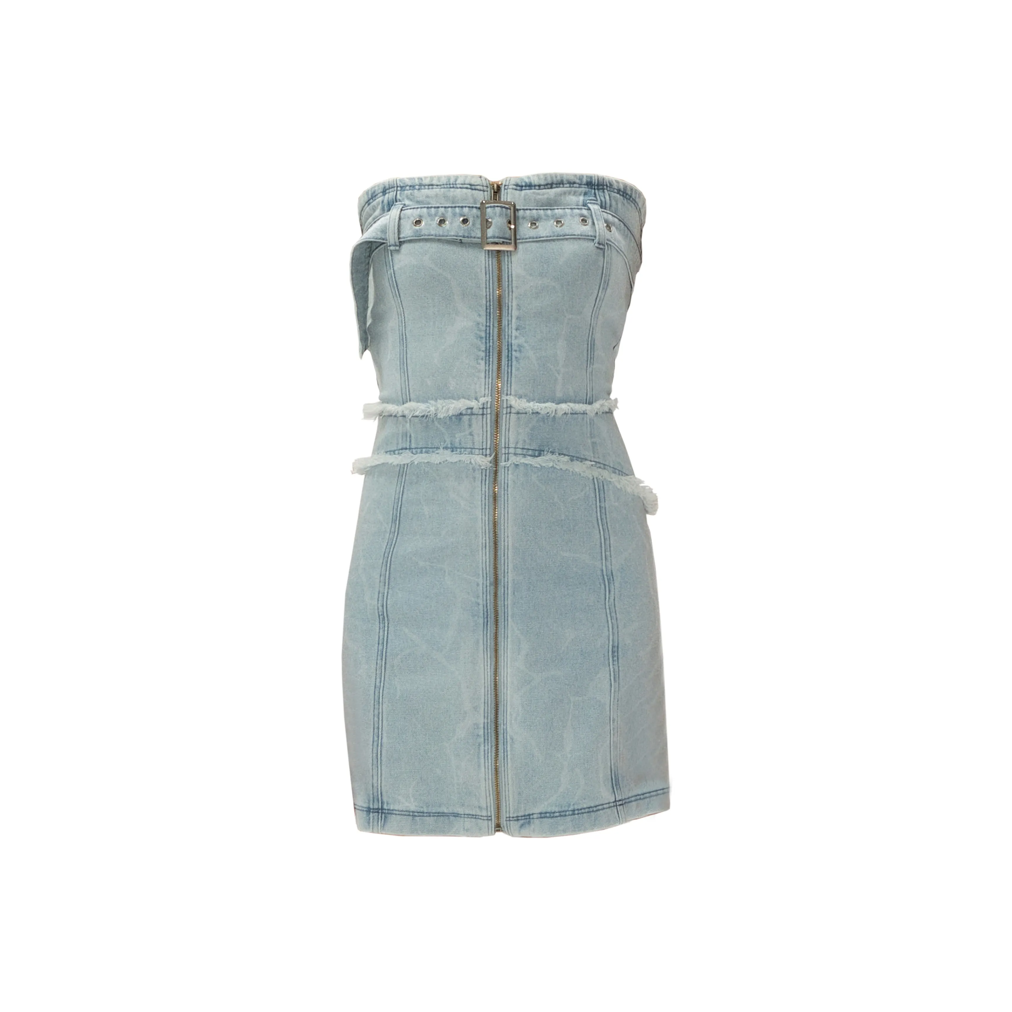 Richie Macie Без рукавов Платье Женское Небесно-голубое