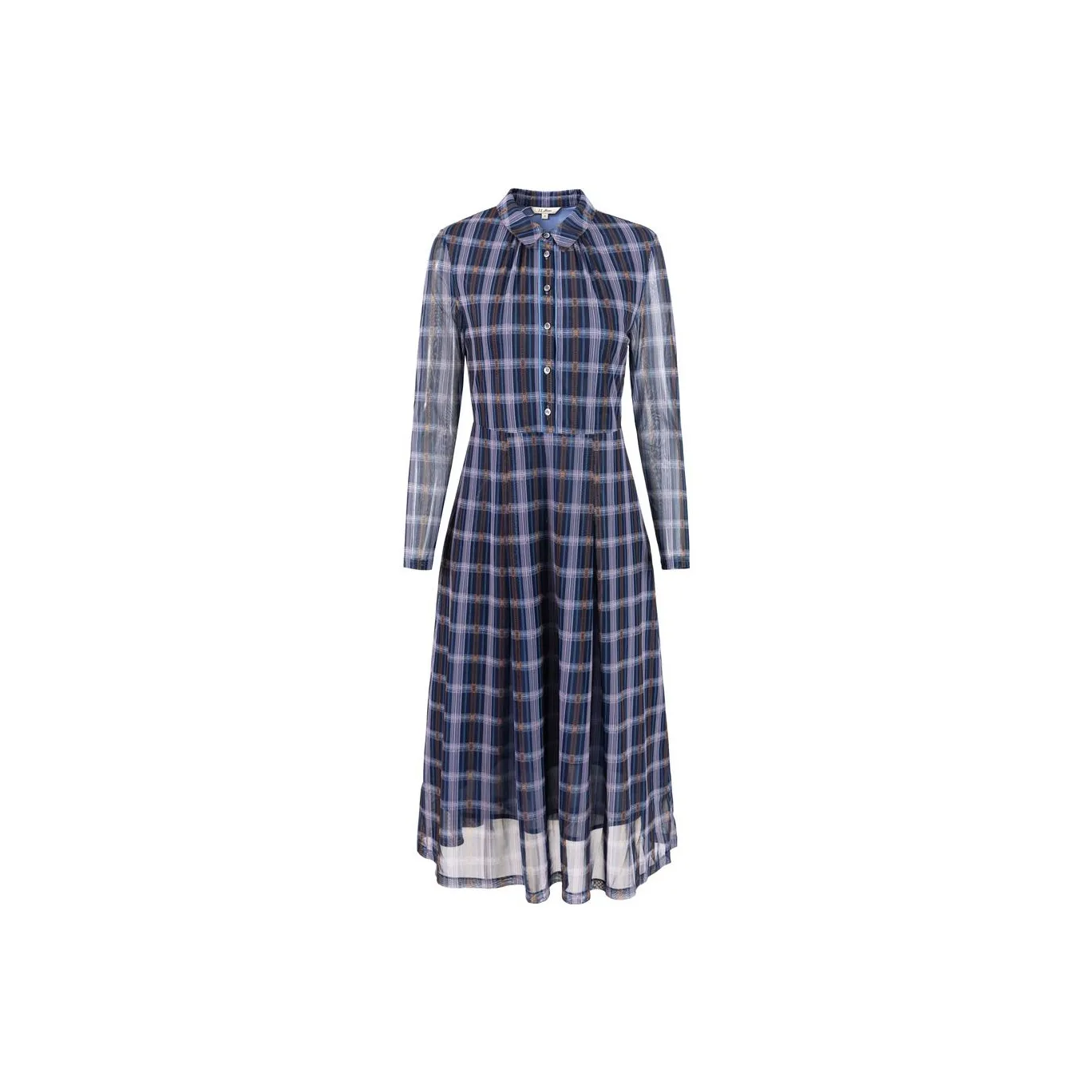 JZ. ANNAKRO Циановый Женские Длинные Платья с Рукавами