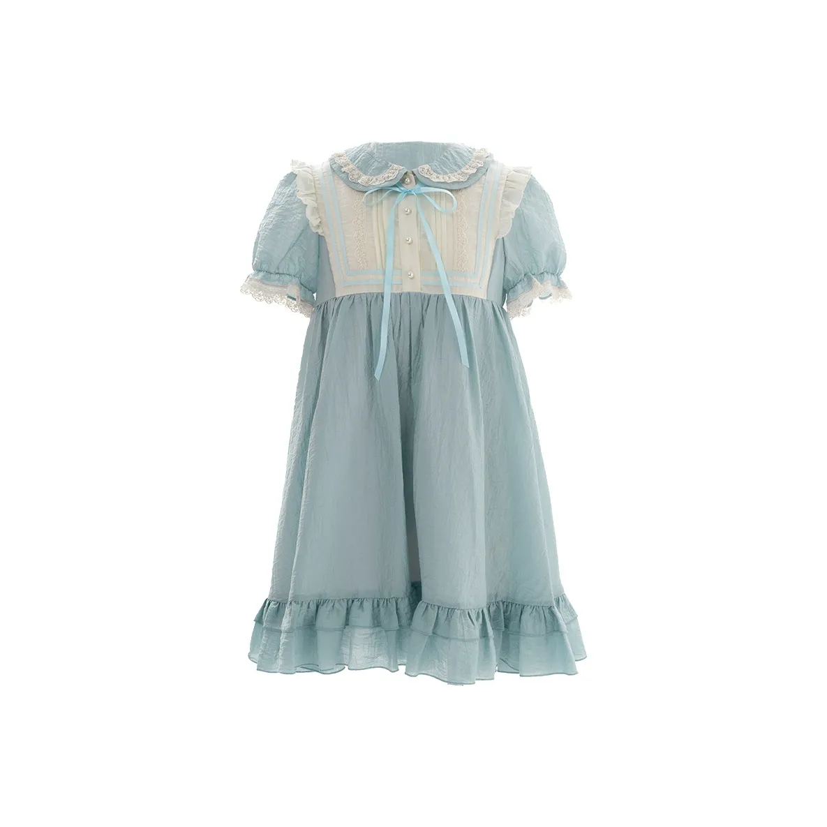 LALAJK Journey OF Dreams Короткий рукав Платье Женское Светло-синий