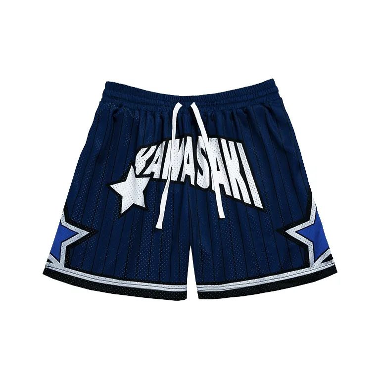 Кавасаки Баскетбольные шорты Унисекс Освежающий Белый Синий