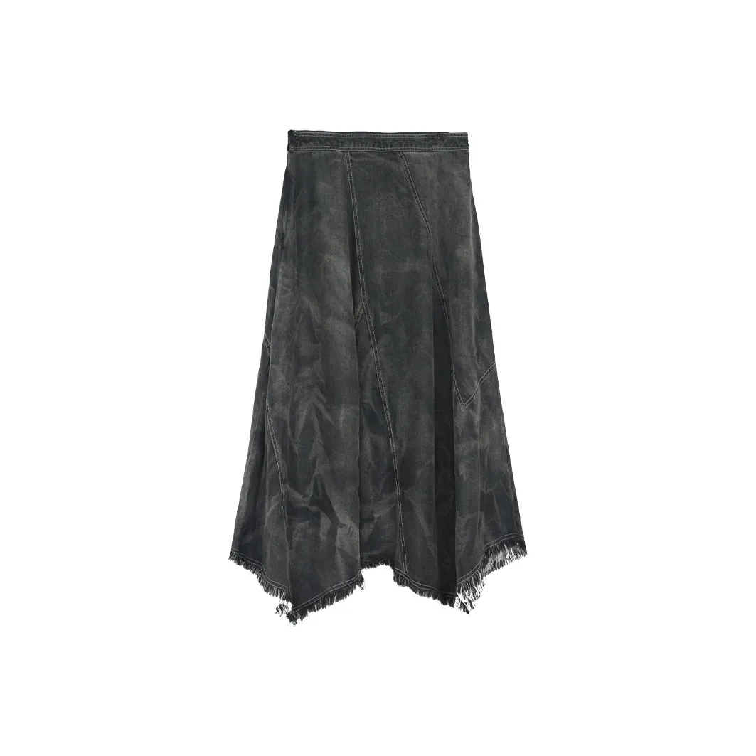IT'Real SS25 Denim Long Skirt Women's Dark Gray IT'Real SS25 Деним Длинная Юбка Женская Темно-Серый