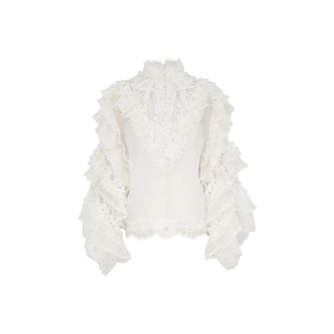 Zimmermann Crush Heart Trim Blouse