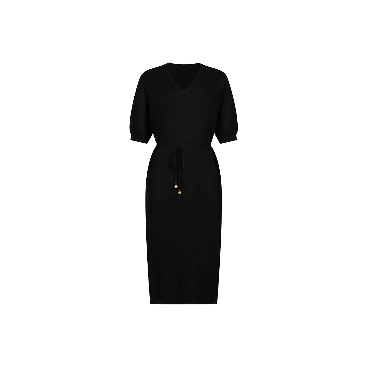 JZ. ANNAKRO Короткий рукав Платье Женское Без рисунка Черное