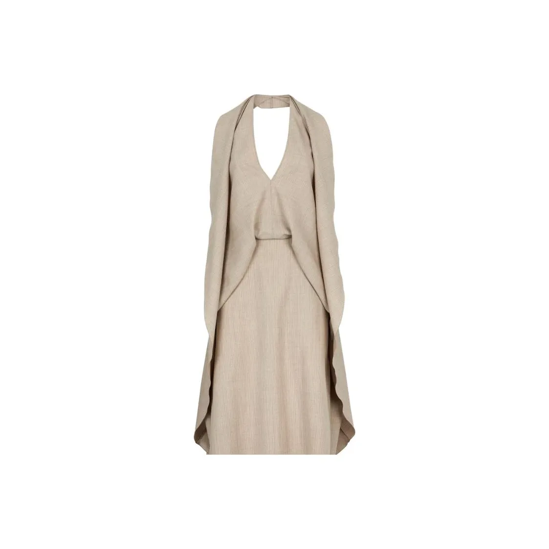 FENDI Cut out Draped Wool Dress