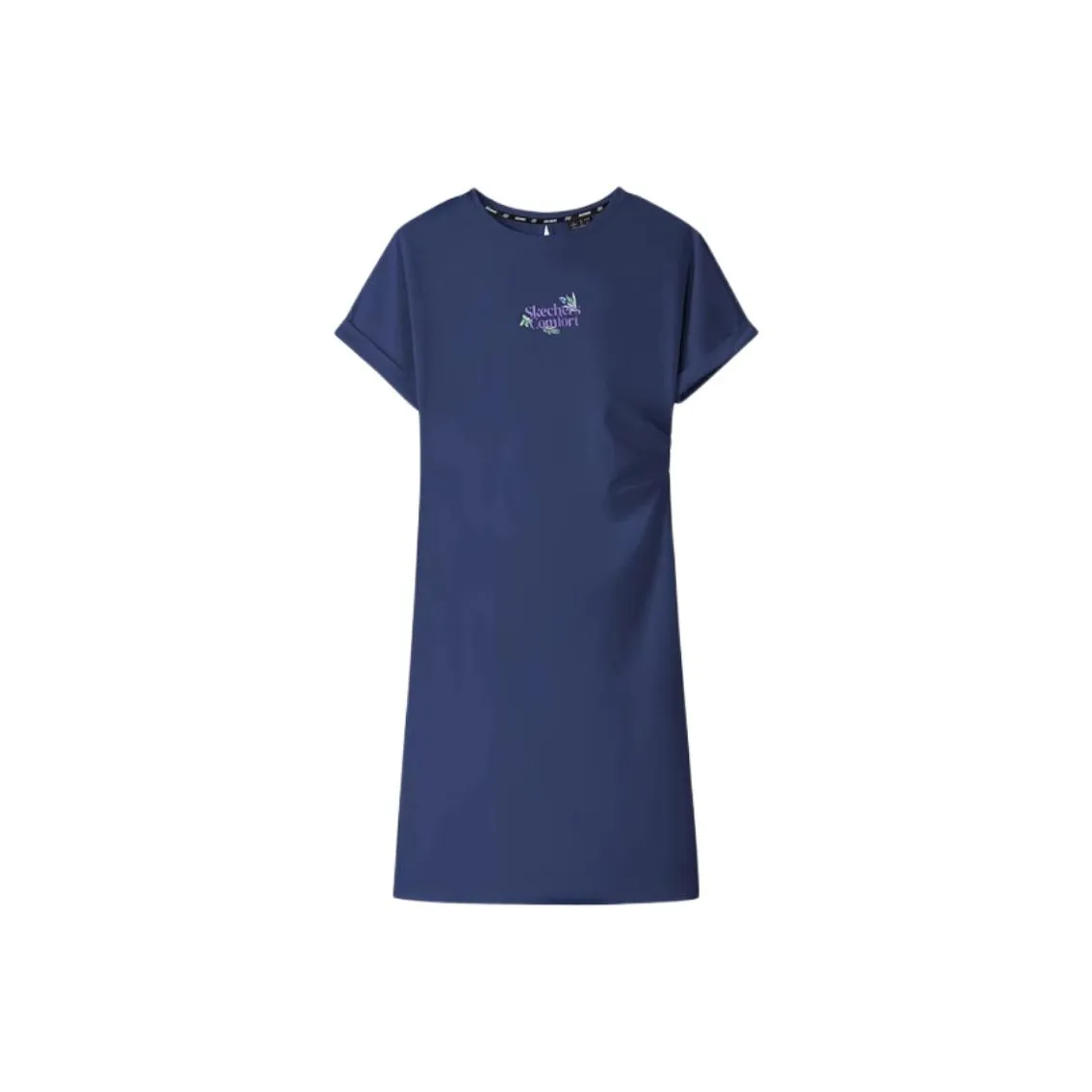 Skechers Короткий рукав Платье Женское Морской синий