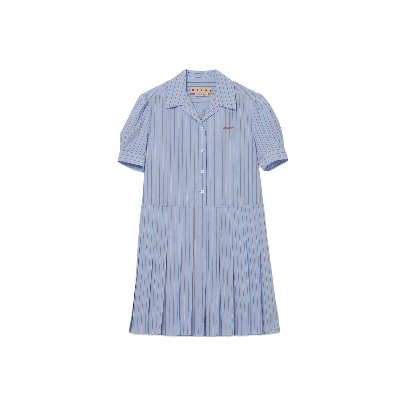 MARNI Short Sleeved Dresses Women's Blue