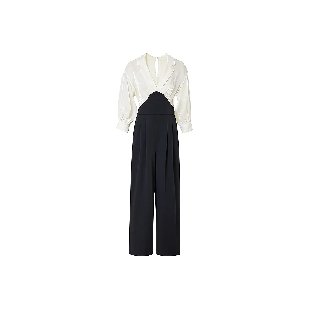 BADINA Jumpsuit Women's White Set Black