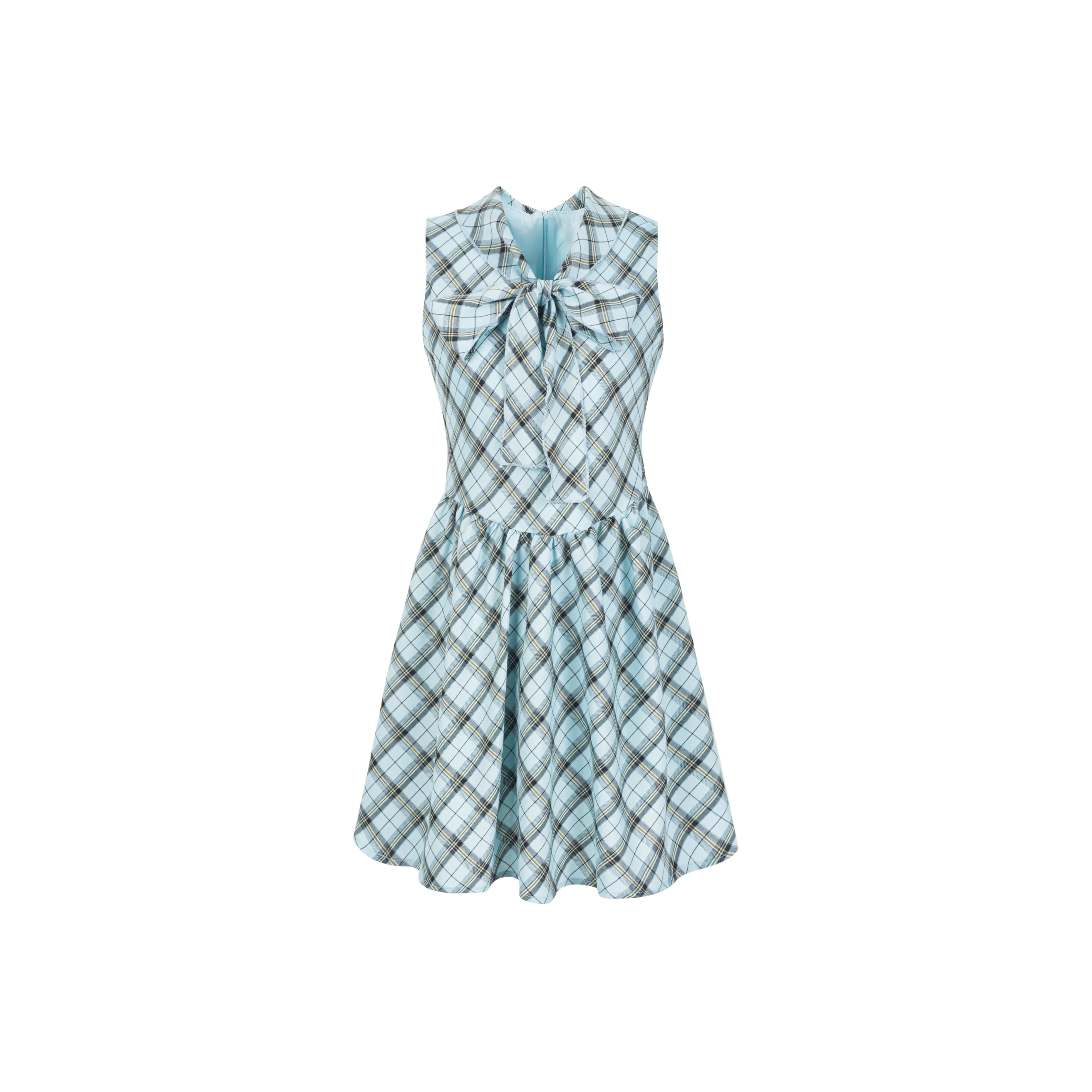 UPNANAWANG Без рукавов Платье Женское Светло-Синий