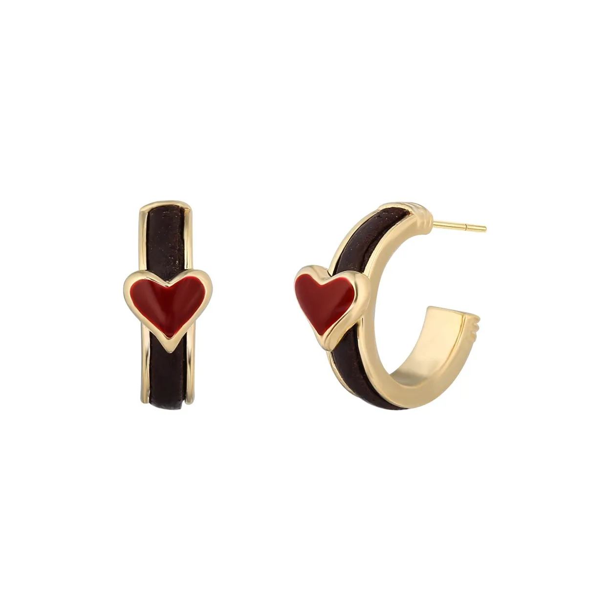 Серьги с камнями "Кончик пальца" из меди женские