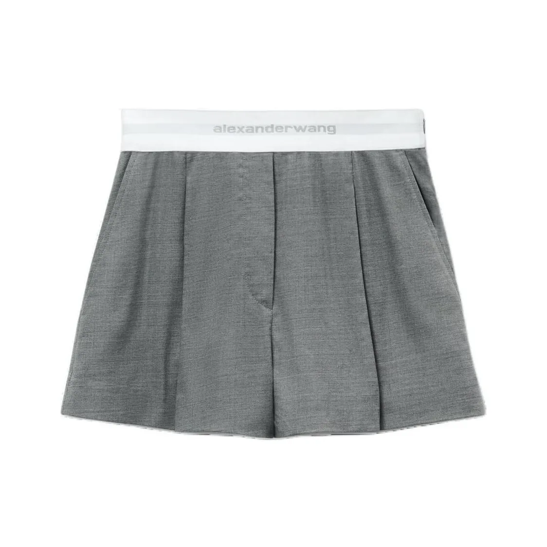 Alexander Wang Logo waistband Pleated Shorts