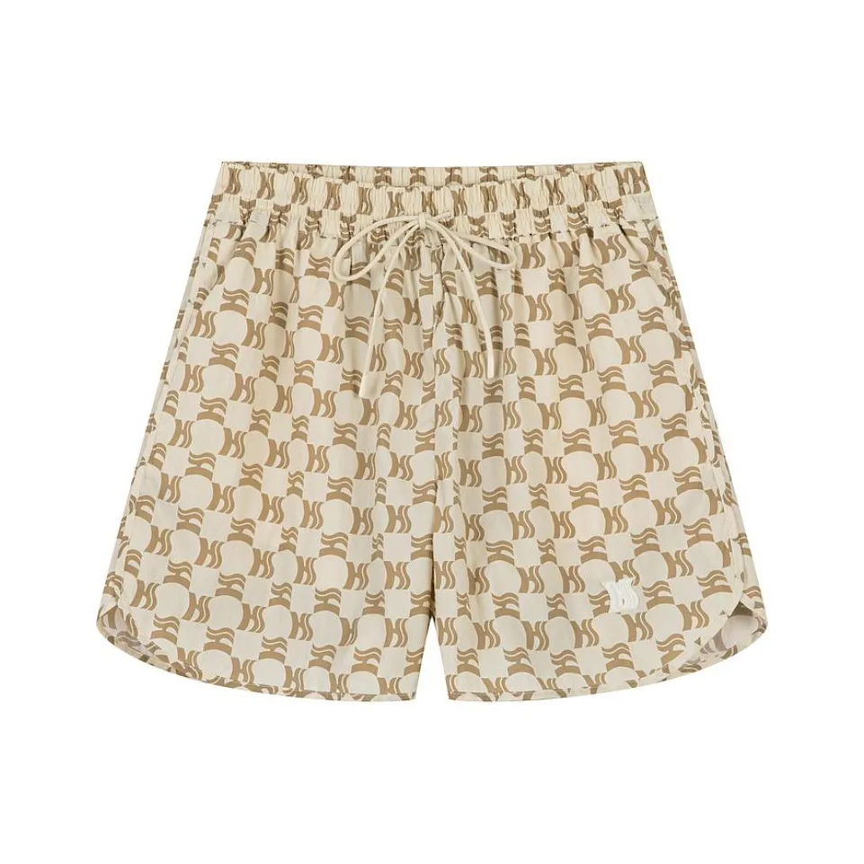 H'S Casual Shorts Women's Beige Floral Pattern
