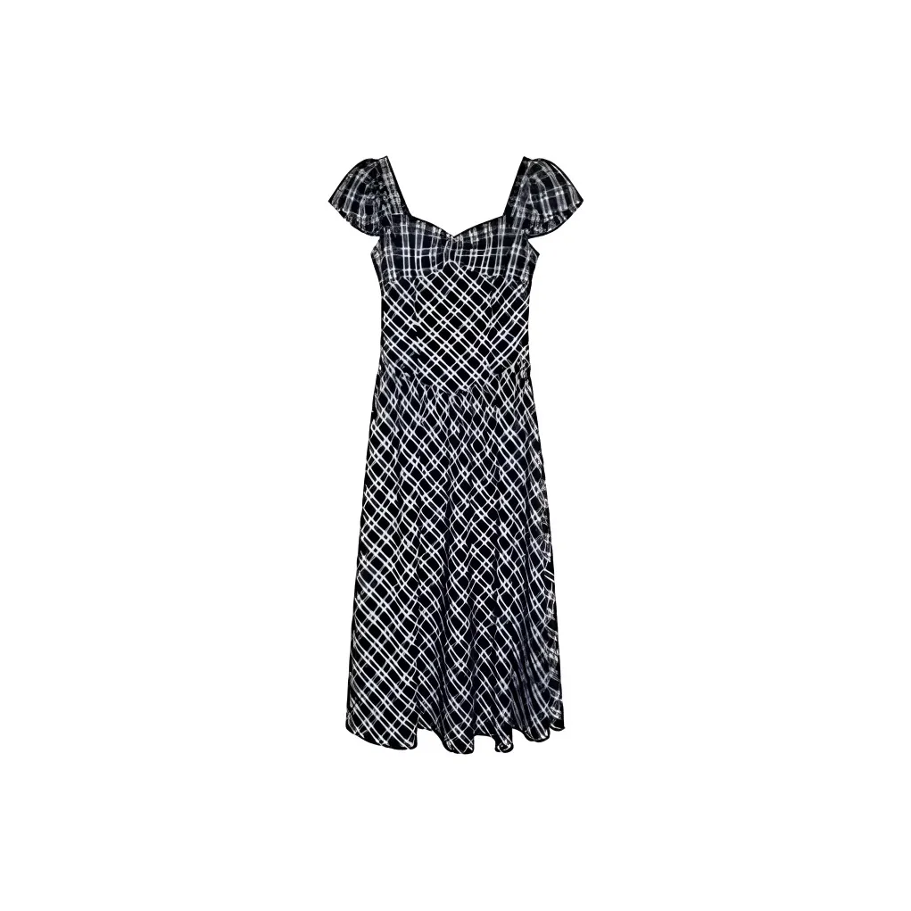 CHARM GLOW Короткий рукав Платье Женское Черное