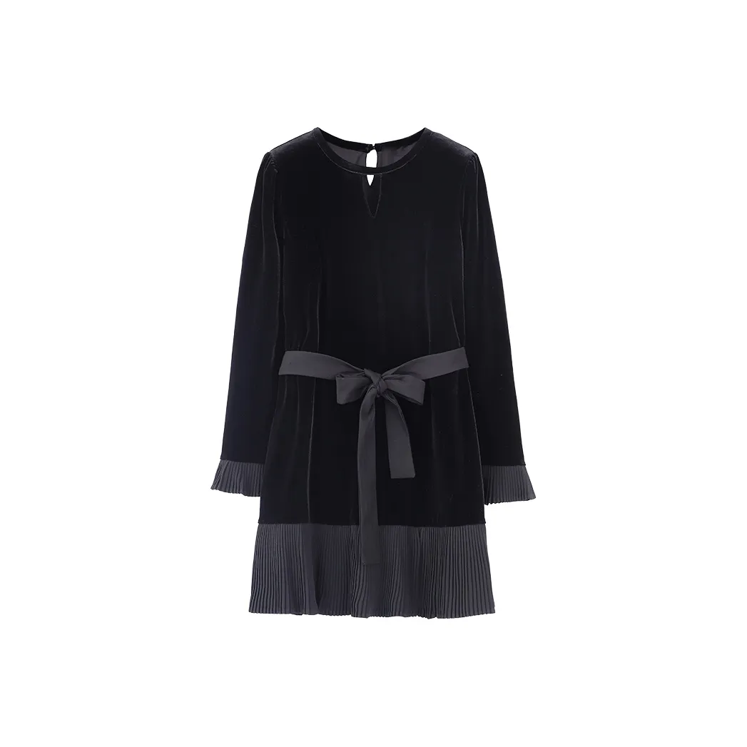 ZCDECO Длинное платье с длинным рукавом женское черное