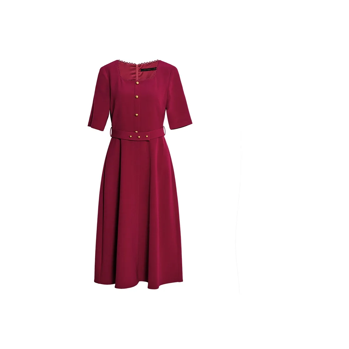 ROEYSHOUSE Короткое платье с короткими рукавами женское красное